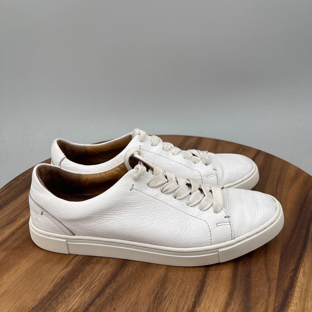 Frye Ivy Shoes Womens Size 8 M White Leather Casual Comfort Walking Sneakers